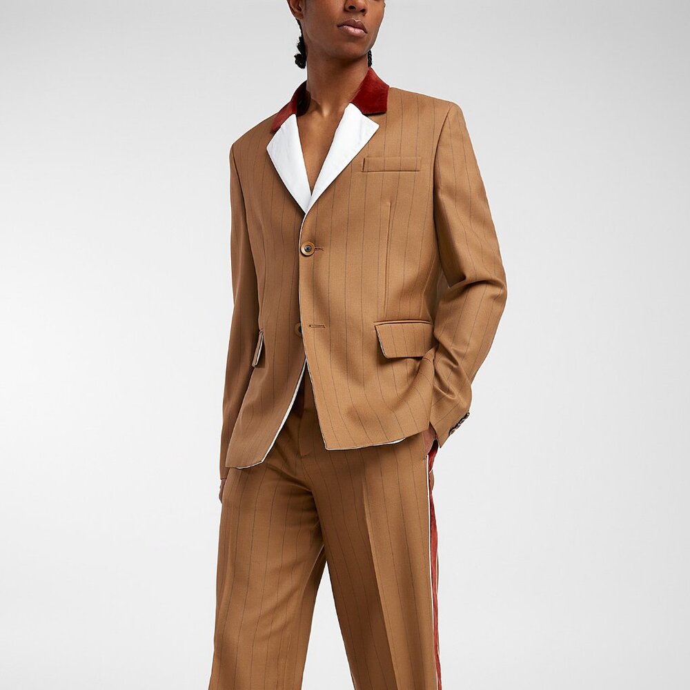 BNWT SS24 WALES BONNER PINSTRIPE WOOL HAILE JACKET 52